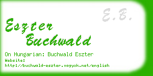 eszter buchwald business card